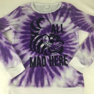 DISNEY CHESHIRE CAT GIRLS' Long Sleeve Shirt, SM
